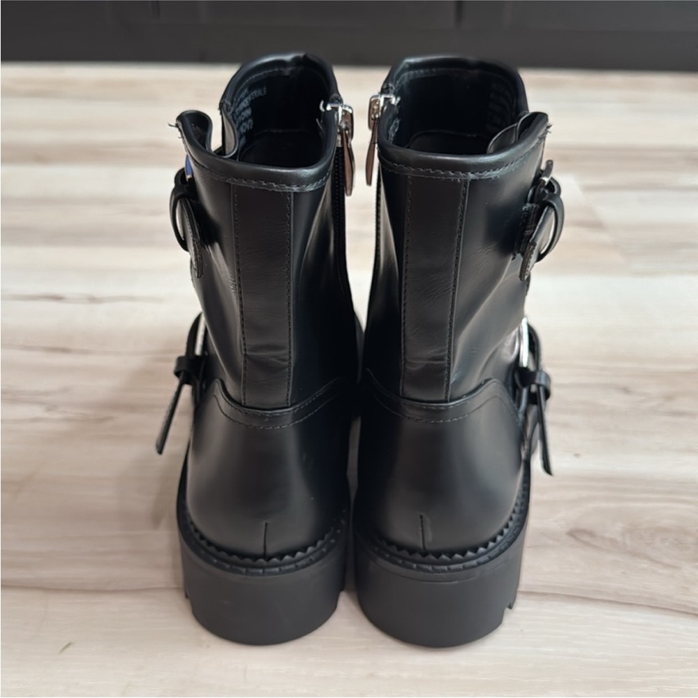 Nordstrom Macombs Water-Resistant Moto Boots – Black | Lug Sole - Picture 6 of 9